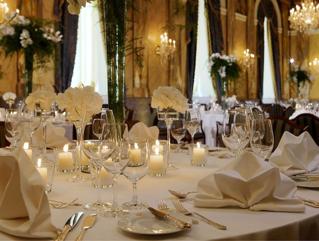 Table with festive decoration